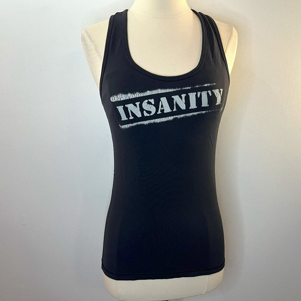 Beachbody Women's Black Insanity Tank Top w/ Bra Liner - Size Small